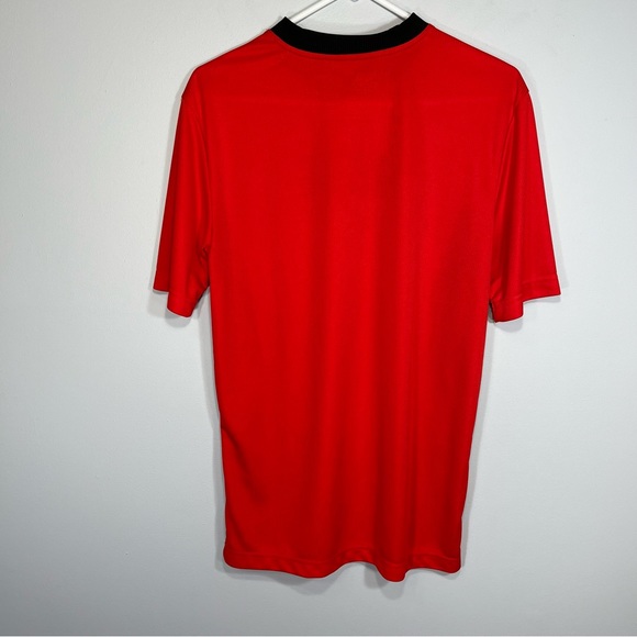 Cincinnati Reds Shirt Adult Medium Red Black MLB Baseball Logo VNeck Lightweight - Picture 2 of 7